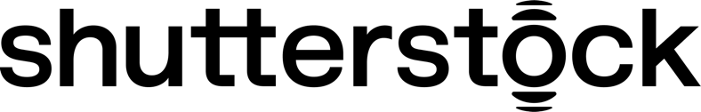 The image shows the Shutterstock logo in black text on a white background.